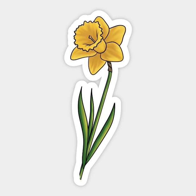 Daffodil Sticker by Reeseworks